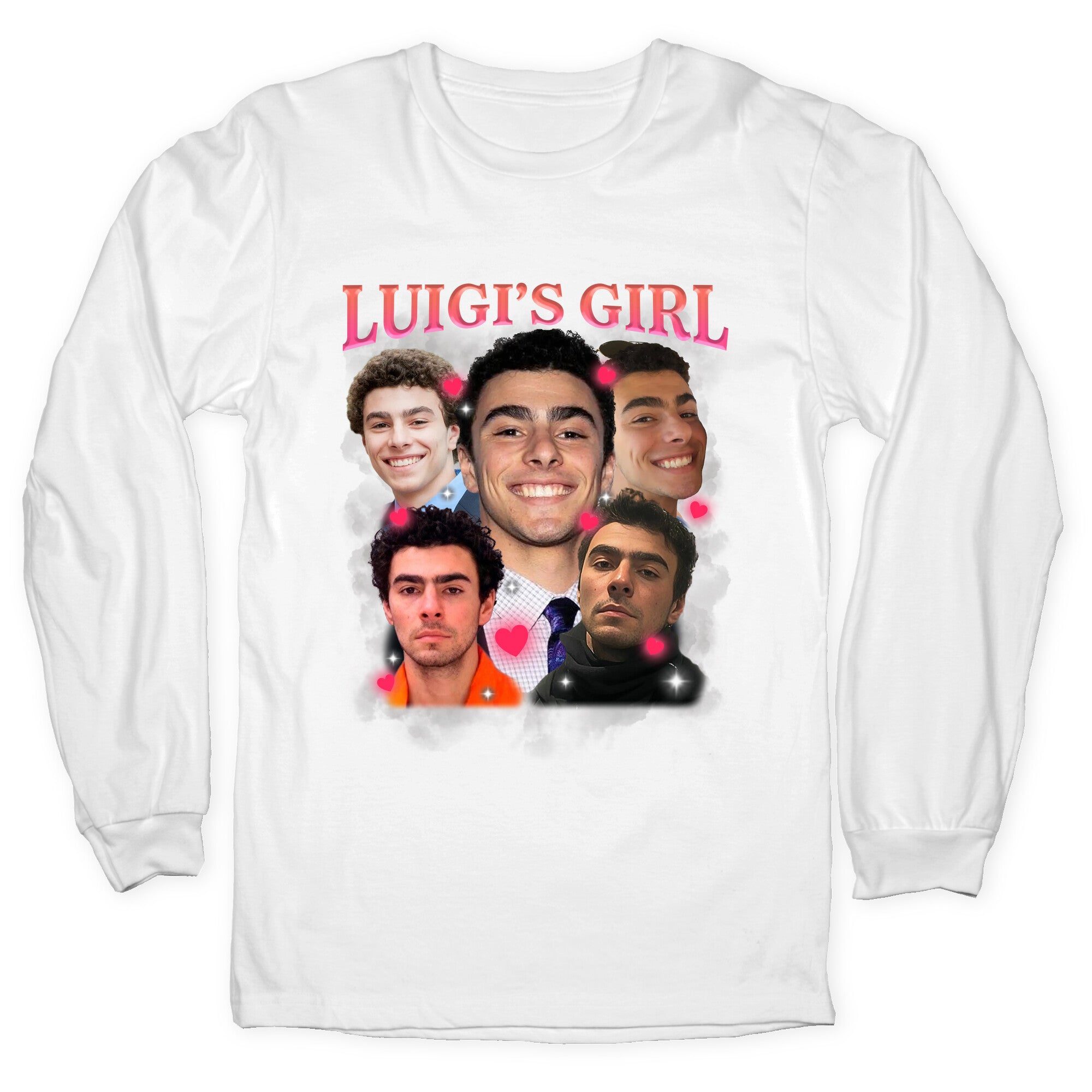 Luigis Girl Mangione Valentines Day Longsleeve Tee